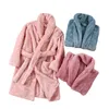 Herfst Winter Kinderen Nachtkleding Gewaad Flanel Warme Badjas Voor Meisjes 4-18 Jaar Tieners Kinderen Pyjama Voor Jongens 240111