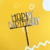 2020 Ins Moda Buon Compleanno Acrilico Cake Topper Baby Shower Acrilico Cupcake Topper Per I Bambini Festa di Compleanno Decorazioni Della Torta309R