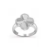 Vintage Band Rings Van Clee Brand Designer Gold Copper Four Leaf Clover Charm Flower Wedding Ring For Women With Box Smycken