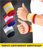 2 pçs pulseiras esporte sweatband mão banda suor suporte de pulso cinta envolve guardas para ginásio voleibol basquete esporte jllxon3522908
