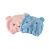 Towel Cute Bear Microfiber Hair Quickly Dry Microfibre After Shower Quick Hat Cap Head Bathing Tools