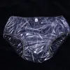 5XL-S Sexy voll transparente schwarze Spitze PVC-Unterhose weich glatt geräuschlos wasserdicht Slips ABDL Kunststoff Windelhöschen für Erwachsene 240110