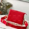 Designer Crossbody Bag Coussin Kvinnor axelväskor Messenger Sling Bag Luxury Crossbody Handbag Chain Purse präglad Bag Sac de Luxe Tasche Sacoche