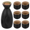 Bicchieri da vino 1 set squisito portavivande per sake, pentola e tazza in ceramica giapponese