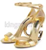 Fashion Summer Luxury Brands Patent Leather Sandals Shoes Women Pop Heel Gold-plated Carbon Nude Black Red Pumps Gladiator Sandalias Shoe