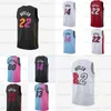 Jimmy Butler Maillot de basket Dwayne Dwyane Wade Tyler Herro Kyle Lowry Bam Adebayo 2023 2024 City Rose Bleu Homme