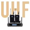 Hisingwell Real UHF Väljbar justerbar mikrofon Trådlöst Professional System Lavalier Clip Headset MIC 240110