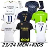 2023 bellingham rodrgo 23 24 mbappe pullover di calcio calcio vini jr camavinga real madrids modric valverde camiseta bambini courtois portiere giocatore versione 4xl