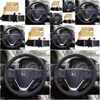 Steering Wheel Covers Synthetic Leather Car Er For Honda Crv 2012 2013 2014 J220808 Drop Delivery Mobiles Motorcycles Interior Access Dhxlr