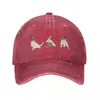 Ball Caps Jack Russell Terrier Pattern Baseball Cap Wild Hat Military Tactical Women Men'S