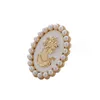 Kvinnor Pearl Brosch Cute Portrait Pearl Brosch Suit Lapel Pin Fashion Jewelry for Gift Party