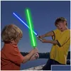 LED -svärd/vapen Space Sword 2 Pack Toys Light With Sounds Motion Sensitive Colors 66cm Drop Leverans gåvor Tlighted DHJPQ DHCU3