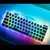 Клавиатуры 108 клавиш Pudding Keycaps для игрового переключателя ПК Механическая клавиатура RGB Gamer Клавиатуры Синий/Черный/Коричневый/Черный SwitchL240105