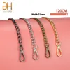 5st 120 cm ersättning Luxury Gold Metal Handbag Chain 2.0nk Smooth Sector Buckle Shoulder Straps Chain Bag Parts Accessories 240110