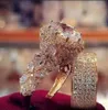 ファッションゴールドカラーエンゲージメントリングセット2個のPCS Bijoux Full African Stone Stone Wedding Rings for Women Romantic Jewelry5145834