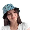 Berretti Controller per videogiochi Gadget di sfondo Modello senza cuciture Cappello da pescatore Donna Uomo Studenti Cappelli da pescatore Bob pieghevoli Cappello Panama