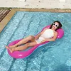Camp Furniture Outdoor Foldable Water Hammock Swimming Pool Inflatable Air Mattress Summer Beach Lounger Back Floating Chair Sleeping Bed
