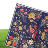 LESIDA Foulard en soie Pure femmes grands châles fleur Design Foulards carrés Echarpes Foulards Femme Wrap Bandanas 130130CM7679596