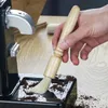 Spazzola per la pulizia del macinino da caffè, manico in legno Setole naturali per spolverare il legno Accessori per spazzole per caffè espresso per chicchi di caffè Strumento per barista Cucina domestica