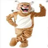 2018 Högkvalitativt yrke Wildcat Bobcat Mascot Mascot Costumes Halloween Cartoon Adult Size Gray Tiger Fancy Dress229h