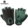 ROCKBROS Road Bike MTB Gloves Microfiber Wear Resistant Gym Training Fingerless Glove Half Finger Bicycle Cycling Equipment 240111