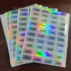 1600 Stück 2 x 1 cm silberfarbenes Hologramm-Sicherheitssiegel, manipulationssichere Etikettenaufkleber, ungültig, wenn entfernt, holografische Abdeckung in Regenbogenfarbe