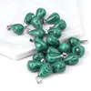 Colares Pingente 10 pcs Pedra Natural Ametista Olho de Tigre Jade Gota de Água Cura Cristais Encantos para Fazer Jóias DIY