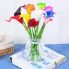 Decoratieve bloemen 10 stuks 34 cm calla lelie nep rood zwart wit bruidsboeket kunstmatige huis verjaardagsfeestje decoratie