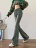 Flare Jeans Damen Skinny High Waist Ästhetische Y2k Kleidung Denim Hose Vintage Washed Retro Mopping Korean Fashion Street 240111