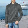 Herren-Kapuzenpullover, Herbst-Sweatshirt, stilvolle, mittellange Sweatshirts mit Stehkragen, Knopfdekoration für den Winter, weich, dick, schützend