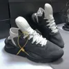 Y3 kaiwa designer löpskor män kvinnor äkta läder yamamoto y3 spår khaki svart vit grön wolf grå chunky sneakers tränare utomhusskor