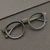 Montura de gafas redondas Retro para mujer y hombre, monturas para ordenador, gafas ópticas antirayos azules, gafas de lujo de diseñador de marca Vintage 240111