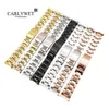 CARLYWET 13 17 19 20 mm 316L Edelstahl zweifarbiges Roségold-Silber-Uhrenarmband Oyster-Armband für Datejust2806