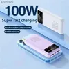 Mobiltelefon Power Banks 50000mAh 100W Super Fast Charging Power Bank Portable Charger Battery Pack PowerBank för iPhone Huawei Samsungl240112