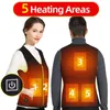 10 zones gilet chauffant hommes femmes Usb électrique auto-chauffant gilet chauffant veste lavable vêtements thermiques 240111