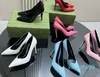 Designer-Damen-High-Heel-Schuhe, rote glänzende Böden, spitze Zehen, dünne Absätze, schwarze nackte Lackleder-Damenpumpen