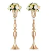 10 Pcs Wedding Centerpieces for Tables Metal Flower Trumpet Vase with Crystal Bead 291 Inch Tall Vases 240110