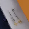 Starlight Snowflake Sparkle Earrings for Women Pure Gold Pure Silver Crystal Earrings Gold plated glamour Style earrings Fashion Dangle & Chandelier jewelry