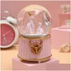 Decorative Objects Figurines Crystal Snow Globes Ball Glass Crafts Home Office Desktop Decoration Christmas Birthday Wedding Music Dhqgt