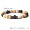 Bracelet rond mat pour femmes et hommes, vente en gros, perles extensibles de 8mm, pierre de lave, hématite, perle d'espacement, vente en gros