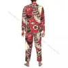 Men's Sleepwear Mens Pajamas Sets Home Suits Old School Snake And Rooster Head Tattoo Pattern Loose Homewear Long-sleeved Casual