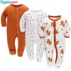 Våren babykläder född set 23 stycken Pure Cotton Romper Long Sleeve Toddler Boy Casual Pyjamas Infant Girl Jumpsuit 240110
