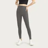 AL-0046 Pantalones de Yoga de cintura alta elástica para mujer, mallas a la cadera color melocotón, pantalones de Fitness, mallas de Yoga para correr de secado rápido para mujer