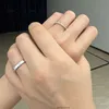 2023 neue 925 Sterling Silber Eis Block Ring für frauen Mode Einfache Luxus Marke Schmuck Party Paar Geschenk