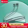 Fones de ouvido fones de ouvido sem fio genai bluetooth 5.2 fones de ouvido 30 horas de reprodução conexão magnética esportes fones de ouvido para correr com microfone