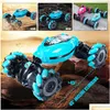 Voiture électrique / Rc Rc Gesture Toys 4WD Télécommande contrôlée à la main Tous les terrains Monster Trucks Stunt S avec lumières Music Drop de Del Dhvbn