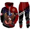 Herrspåriga nyheter 3D -brandman Tryckta hoodies Pants Set Fashion Men Kvinnor Jogging Sports Training Suit Clothing Outfits