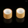 Storage Bottles Wholesale Recyclable Bamboo Lid Cover For Lotion Inner Plastic Cap Wooden Cap18mm Screw