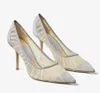 Femmes de luxe pompes amour 85mm talon pompe en cuir daim strass sandales à bout pointu robe de créateur classique fête mariage talons hauts sandale blanche mariée boîte à chaussures sexy