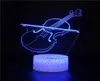 Keman Led Gece Işığı 3D Illusion Lambası Çocuklar için Mükemmel Hediyeler Doğum Gece Led Gece Işığı 7 Renk Değiştiren Uzaktan Contr9845828